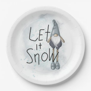 Assiettes En Carton Laisser la neige glacée hiver