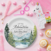 Assiettes En Carton Laisser L'Aventure Commencer Le Baby shower Plaque (Fête)