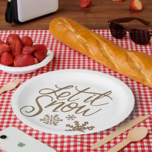 Assiettes En Carton Laisser neiger