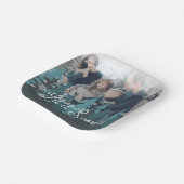 Assiettes En Carton Laisser neiger | Snowflakes Pine Tree Photo de Noë (Angulaire)