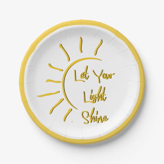 Assiettes En Carton Laissez briller votre lumière (Devant)