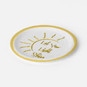 Assiettes En Carton Laissez briller votre lumière (Angle)