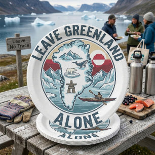 Assiettes En Carton Laissez le Groenland tranquille