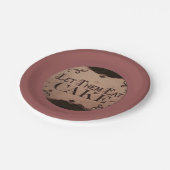 Assiettes En Carton Laissez-les manger du gâteau (Angle)