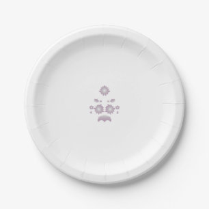 Assiettes En Carton Lait blanc classique Rose décoratif