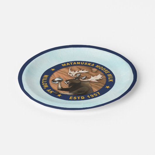 Assiettes En Carton Lait d'orignal Matanuska (Angle)