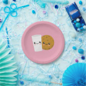 Assiettes En Carton Lait et biscuit (Fête)