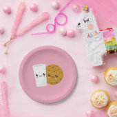 Assiettes En Carton Lait et biscuit (Fête)