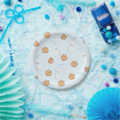 Assiettes En Carton Lait et biscuits Bleu Plaque papier d'anniversaire (Party)