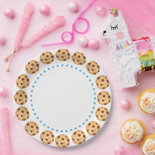 Assiettes En Carton Lait et biscuits Plaques d'anniversaire (Fête)