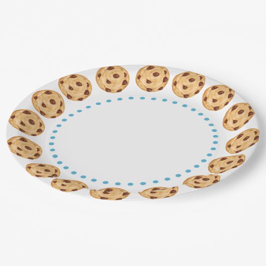 Assiettes En Carton Lait et biscuits Plaques d'anniversaire (Angle)