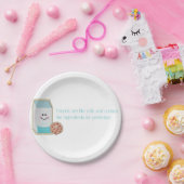 Assiettes En Carton Lait et cookies (Fête)