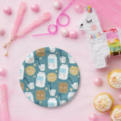 Assiettes En Carton Lait et cookies (Fête)