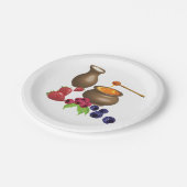 Assiettes En Carton Lait et miel avec baies Alimentation rustique (Angle)
