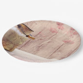 Assiettes En Carton Lait rustique peut style rustique sur bois (Angle)