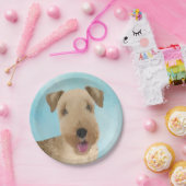 Assiettes En Carton Lakeland Terrier Peinture - Cute Original Chien Ar (Fête)