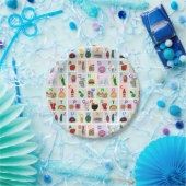 Assiettes En Carton L'alphabet d'ABC apprenant les nourritures (Fête)