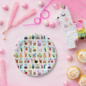 Assiettes En Carton L'alphabet d'ABC apprenant les nourritures (Fête)