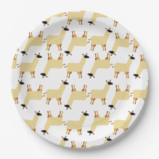 Assiettes En Carton Lama (Devant)