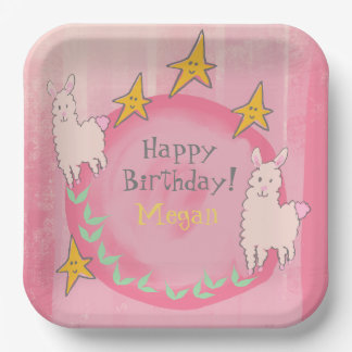 ASSIETTES EN CARTON 🦙 LAMA ANNIVERSAIRE