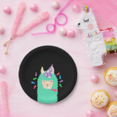 Assiettes En Carton Lama d'Emoji de partie d'amusement (Fête)