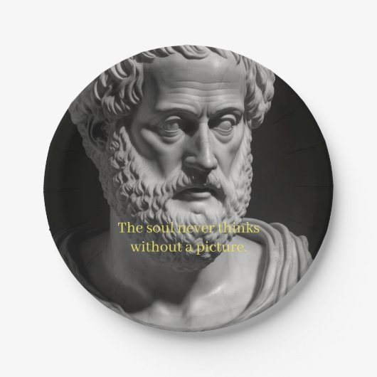 Assiettes En Carton L'âme ne pense jamais sans image (Devant)