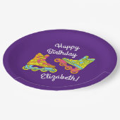 Assiettes En Carton Lames à rouleaux Patinage Anniversaire de enfant P (Angle)