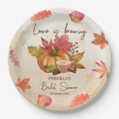 Assiettes En Carton L'amour brasse automne nuptiale douche (Devant)