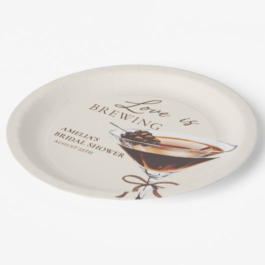 Assiettes En Carton L'amour brasse des plaques de papier Fête des mari (Angle)