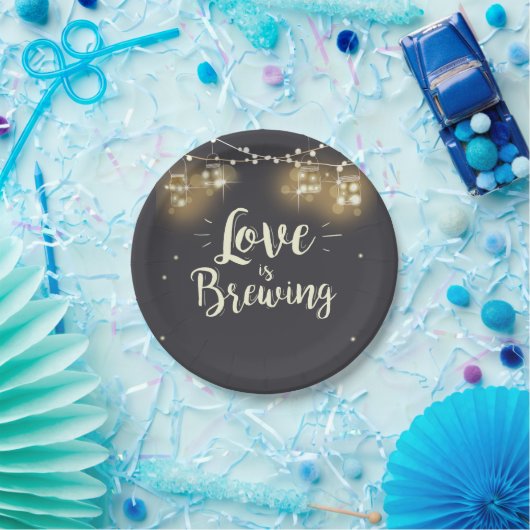 Assiettes En Carton L'amour brasse des plaques de papier Mariage répét (Fête)