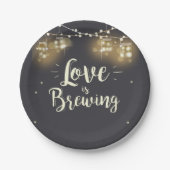 Assiettes En Carton L'amour brasse des plaques de papier Mariage répét (Devant)