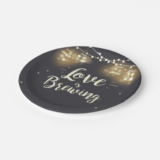 Assiettes En Carton L'amour brasse des plaques de papier Mariage répét (Angle)