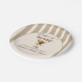 Assiettes En Carton L'amour brasse Espresso Martini Bow Fête des marié (Angle)