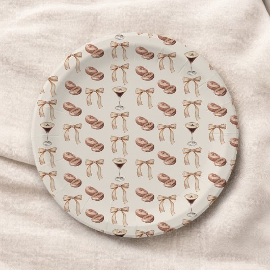 Assiettes En Carton L'amour brasse la Fête des mariées Espresso Martin