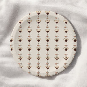 Assiettes En Carton L'amour brasse la Fête des mariées Espresso Martin