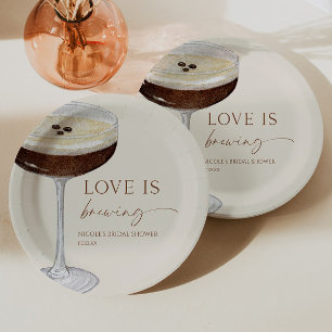 Assiettes En Carton L'amour brasse la Fête des mariées Expresso Martin