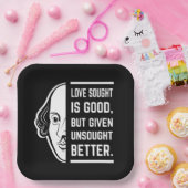 Assiettes En Carton L'Amour Cherché Est Bon Shakespeare La Citation De (Fête)