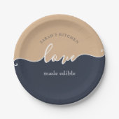 Assiettes En Carton L'amour classique fait un script comestible (Devant)