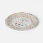 Assiettes En Carton L'Amour Du Baby shower Sur Mesure Grandit Dans Not (Angle)