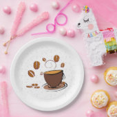 Assiettes En Carton L'amour du café (Fête)