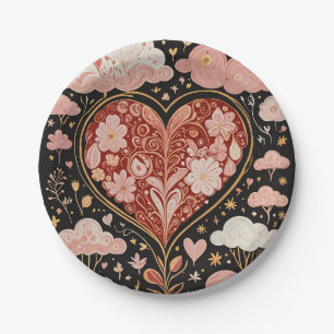 Assiettes En Carton L'amour est dans l'air