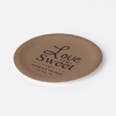 Assiettes En Carton L'Amour Est Doux ! Plaques de papier de mariage pe (Angle)