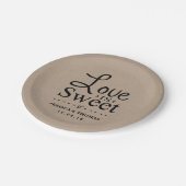 Assiettes En Carton L'Amour Est Doux ! Plaques de papier de mariage pe (Angle)