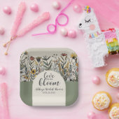 Assiettes En Carton L'amour est en fleurs - Fête de mariage Boho Flowe (Fête)