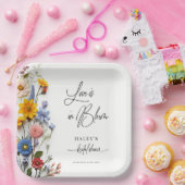 Assiettes En Carton L'amour est en fleurs Fête de mariage printanière  (Fête)