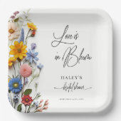 Assiettes En Carton L'amour est en fleurs Fête de mariage printanière  (Recto)