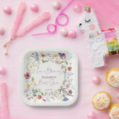 Assiettes En Carton L'amour est en floraison fleur sauvage boho douche (Fête)