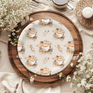 Assiettes En Carton L'amour est en train de préparer le café pour la f