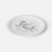 Assiettes En Carton L'amour est une douce réception de mariage (Angle)