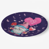 Assiettes En Carton L'amour Gnome mignon est dans l'air (Angle)
